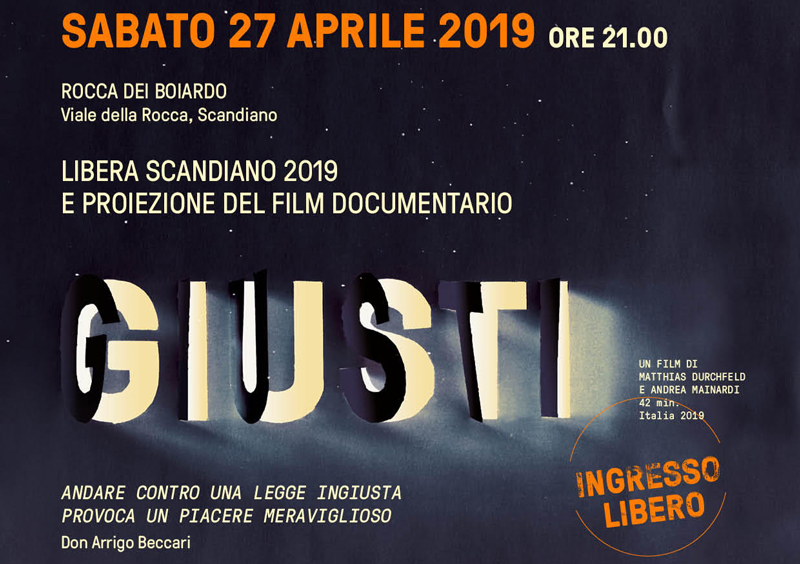 Proiezione documentario GIUSTI