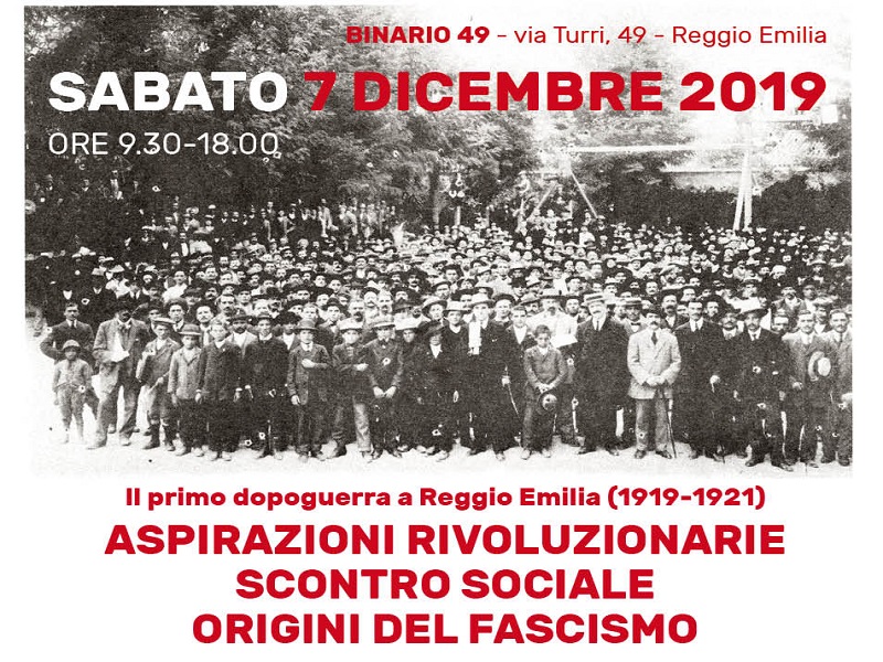 Il primo dopoguerra a Reggio Emilia (1919-1921). Aspirazioni rivoluzionarie, scontro sociale, origini del fascismo