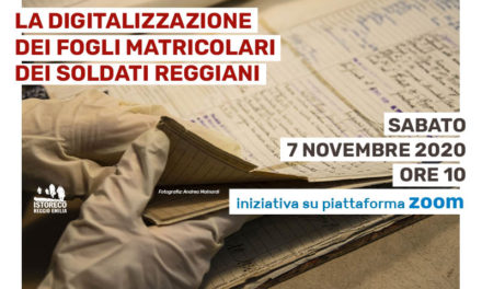 Presentazione del progetto “La digitalizzazione dei fogli matricolari dei soldati reggiani”