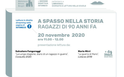 Libriamoci. Giornate di lettura nelle scuole con Istoreco – diretta Facebook