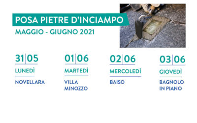 Posa di nuove Pietre d’Inciampo a Novellara, Baiso, Bagnolo e Villa Minozzo