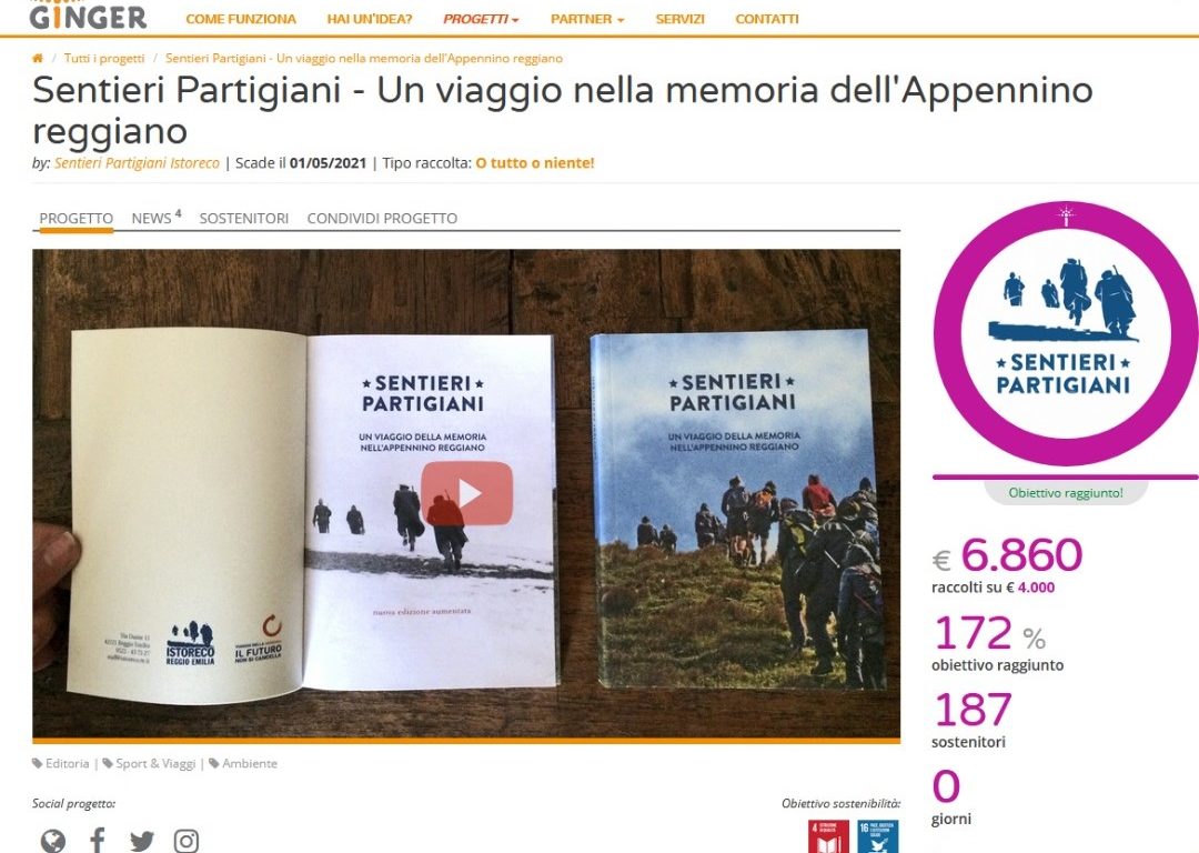 La campagna di raccolta fondi è un successo: i Sentieri Partigiani verranno ristampati!