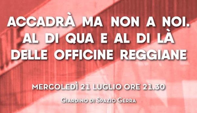 Presentazione docufilm: Accadrà ma non a noi. Al di qua e al di là delle Officine Reggiane