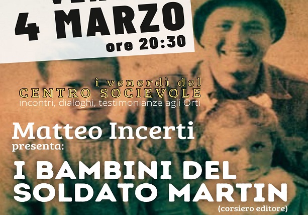 Presentazione “I bambini del soldato Martin” al Centro Sociale Spallanzani-Orti