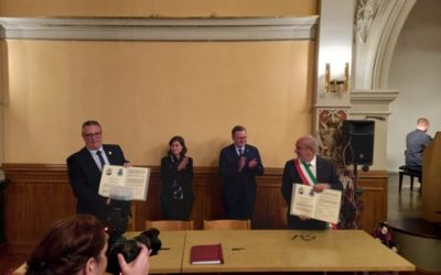 Firma conclusiva del gemellaggio fra Castelnovo nè Monti e Kahla