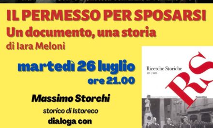 Il 26 luglio a Vezzano “Il permesso per sposarsi. Un documento, una storia” con Massimo Storchi