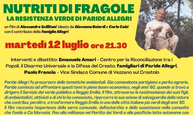 La “resistenza verde” di Paride Allegri presentata a Vezzano sul Crostolo nel parco a lui dedicato