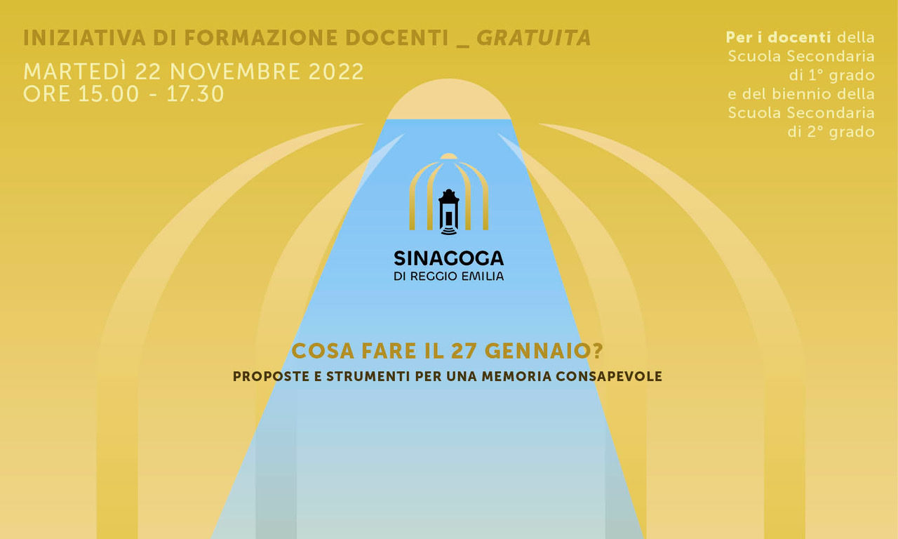 Incontro formativo per docenti su “Cosa fare il 27 gennaio? Proposte e strumenti per una memoria consapevole”