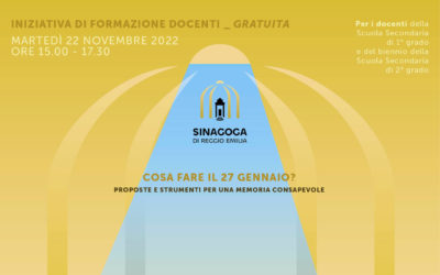 Incontro formativo per docenti su “Cosa fare il 27 gennaio? Proposte e strumenti per una memoria consapevole”
