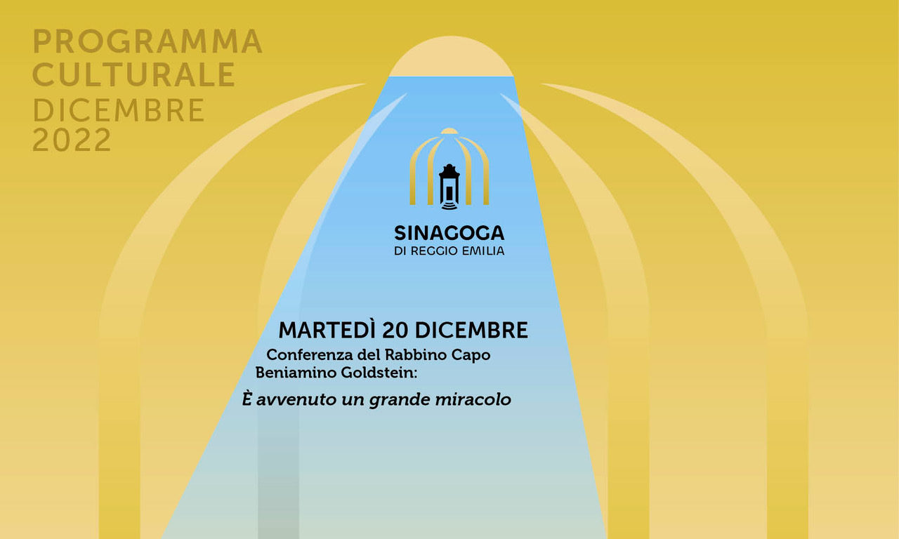 “Storia e tradizioni della festa di Chanukkah” in sinagoga il 20 dicembre