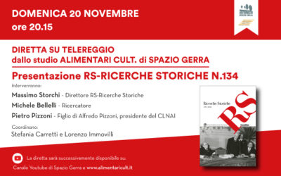 Presentazione RS-Ricerche Storiche n° 134 in diretta su Telereggio