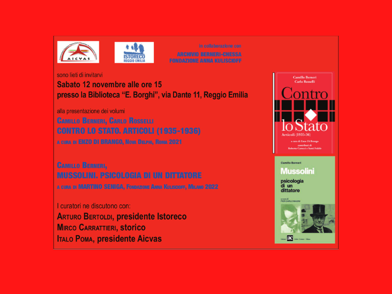 Presentazione di due volumi su Camillo Berneri e Carlo Rosselli