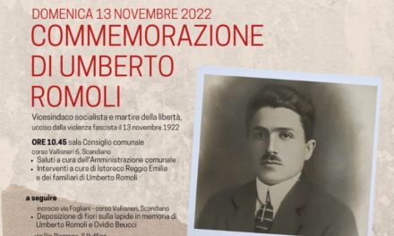 A cento anni dall’uccisione di Umberto Romoli, antifascista di Scandiano
