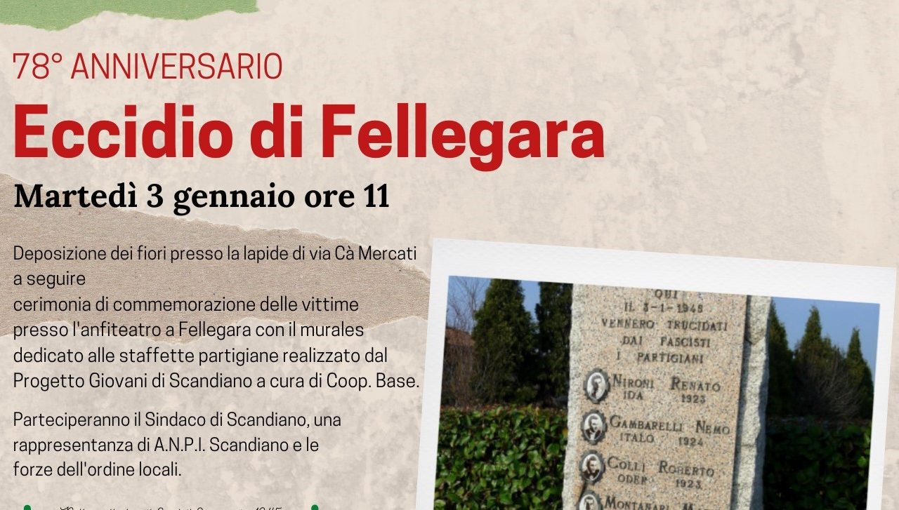 78° anniversario dell’eccidio di Fellegara di Scandiano