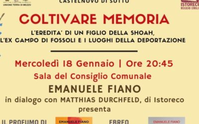 Emanuele Fiano a Castelnovo di Sotto per presentare “Il profumo di mio padre” ed “Ebreo”