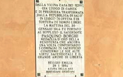 Risistemata la lapide reggiana per Don Pasquino Borghi