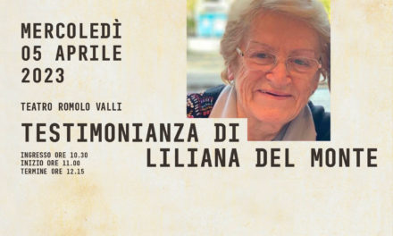 Testimonianza di Liliana Del Monte per il Viaggio della Memoria al teatro Valli