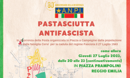 Pastasciutta antifascista nel centro di Reggio Emilia
