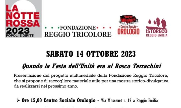 Incontro su “Quando la Festa dell’Unità era al Bosco Terrachini”