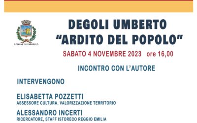 “Umberto Degoli Ardito del popolo” il 4 novembre a Fabbrico