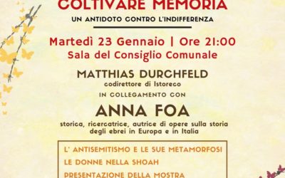 “Coltivare la memoria” a Castelnovo Sotto con Anna Foa e Matthias Durchfeld