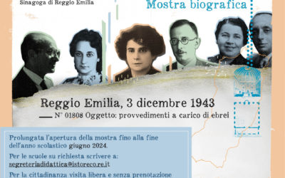 Rimane aperta sino a giugno  la mostra biografica sull’80° dall’arresto degli ebrei reggiani