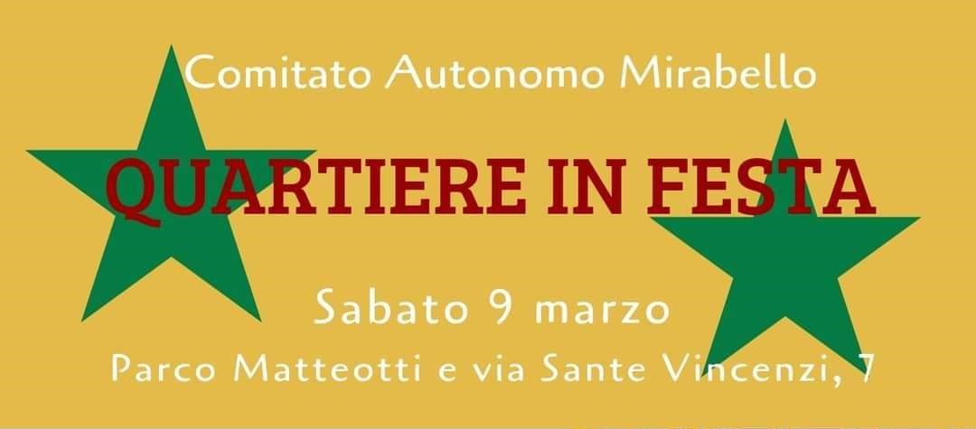 Quartiere in Festa il 9 marzo