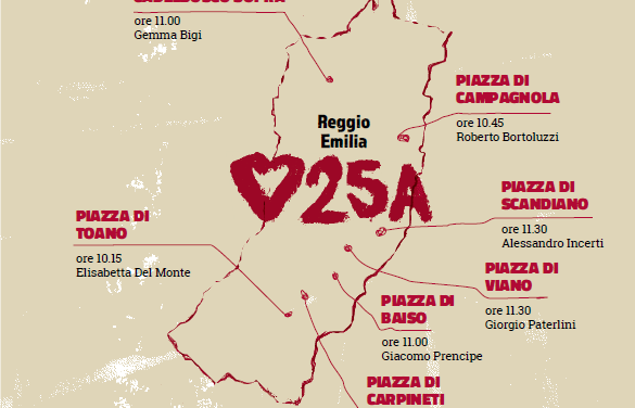 Il 25 aprile 2024 con Istoreco in provincia di Reggio Emilia