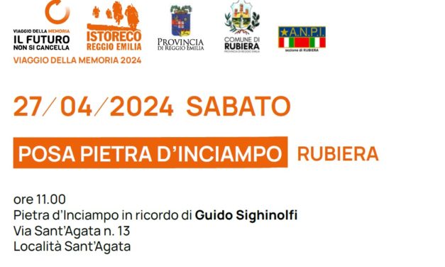 Posata la Pietra d’Inciampo per Guido Sighinolfi a Rubiera