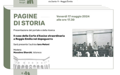 Presentazione del portale e della ricerca “Il caso della Corte d’Assise straordinaria a Reggio Emilia nel dopoguerra”