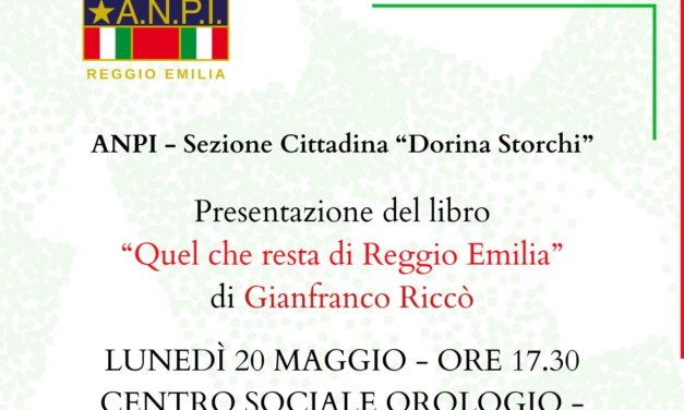 Presentazione di “Quel che resta di Reggio Emilia” di Gianfranco Riccò al centro sociale Orologio