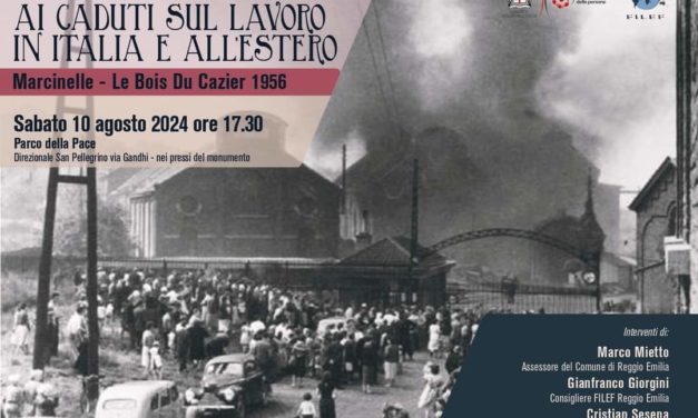 Anche nel 2024 Reggio ricorda le vittime del disastro di Marcinelle