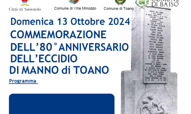Commemorazione dell’80°anniversario dell’eccidio di Manno di Toano