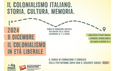 “Il colonialismo italiano. Storia, cultura, memoria”: primo incontro formativo per docenti il 6 dicembre