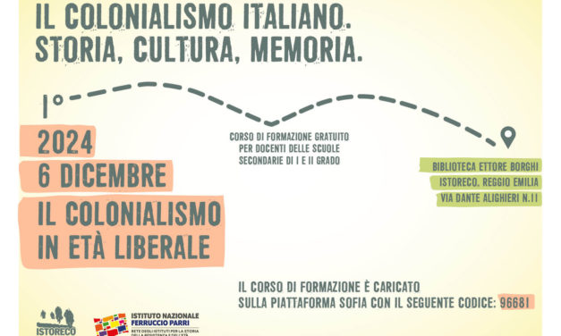 “Il colonialismo italiano. Storia, cultura, memoria”: primo incontro formativo per docenti il 6 dicembre