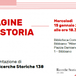 Presentazione del nuovo numero di RS-Ricerche Storiche 138 a Bibbiano