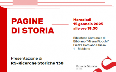 Presentazione del nuovo numero di RS-Ricerche Storiche 138 a Bibbiano