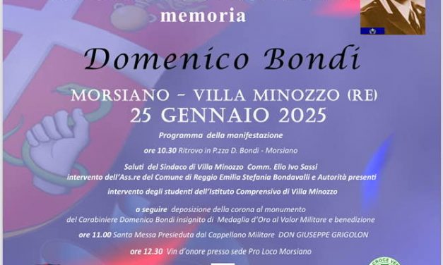 Morsiano e Villa Minozzo ricordano Domenico Bondi, carabiniere e partigiano