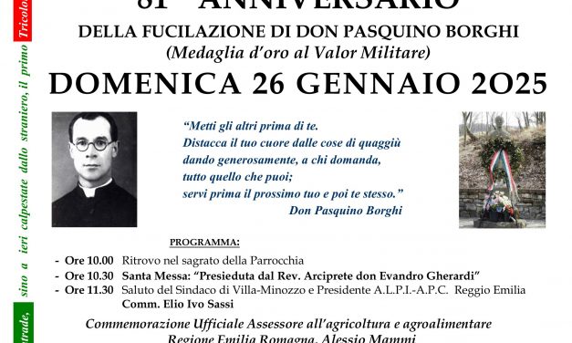 Villa Minozzo celebra l’81° Anniversario della fucilazione di Don Pasquino Borghi