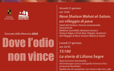 “Dove l’odio non vince”, il giorno della memoria 2025 a Novellara