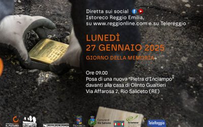 Posa di una pietra d’inciampo a Rio Saliceto in diretta video