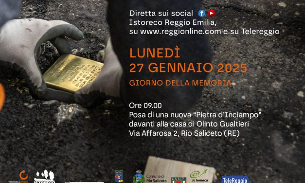 Posa di una pietra d’inciampo a Rio Saliceto in diretta video