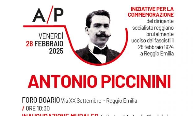 Un murale per Antonio Piccinini a 101 anni dal suo assassinio per mano fascista