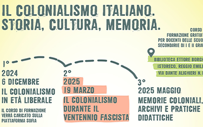 “Il colonialismo durante il ventennio fascista”: incontro formativo per docenti il 19 marzo