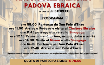 Viaggio della Memoria – Padova Ebraica: un percorso storico e culturale