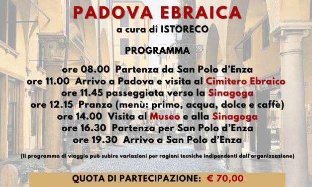 Viaggio della Memoria – Padova Ebraica: un percorso storico e culturale