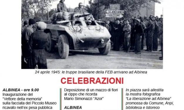 Il 25 Aprile 2025 ad Albinea con il corteo, il ricordo di Livio Piccinini “Delinger” e il pranzo della Liberazione al parco Lavezza