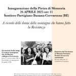 Inaugurazione della Pietra di Memoria di Busana
