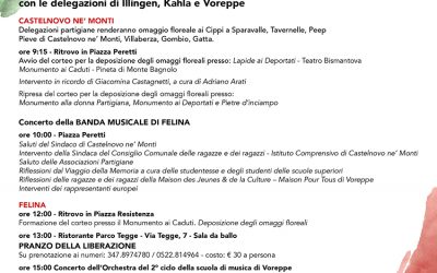 Gli 80 anni della Liberazione a Castelnovo Monti: tutti gli appuntamenti del 25 Aprile