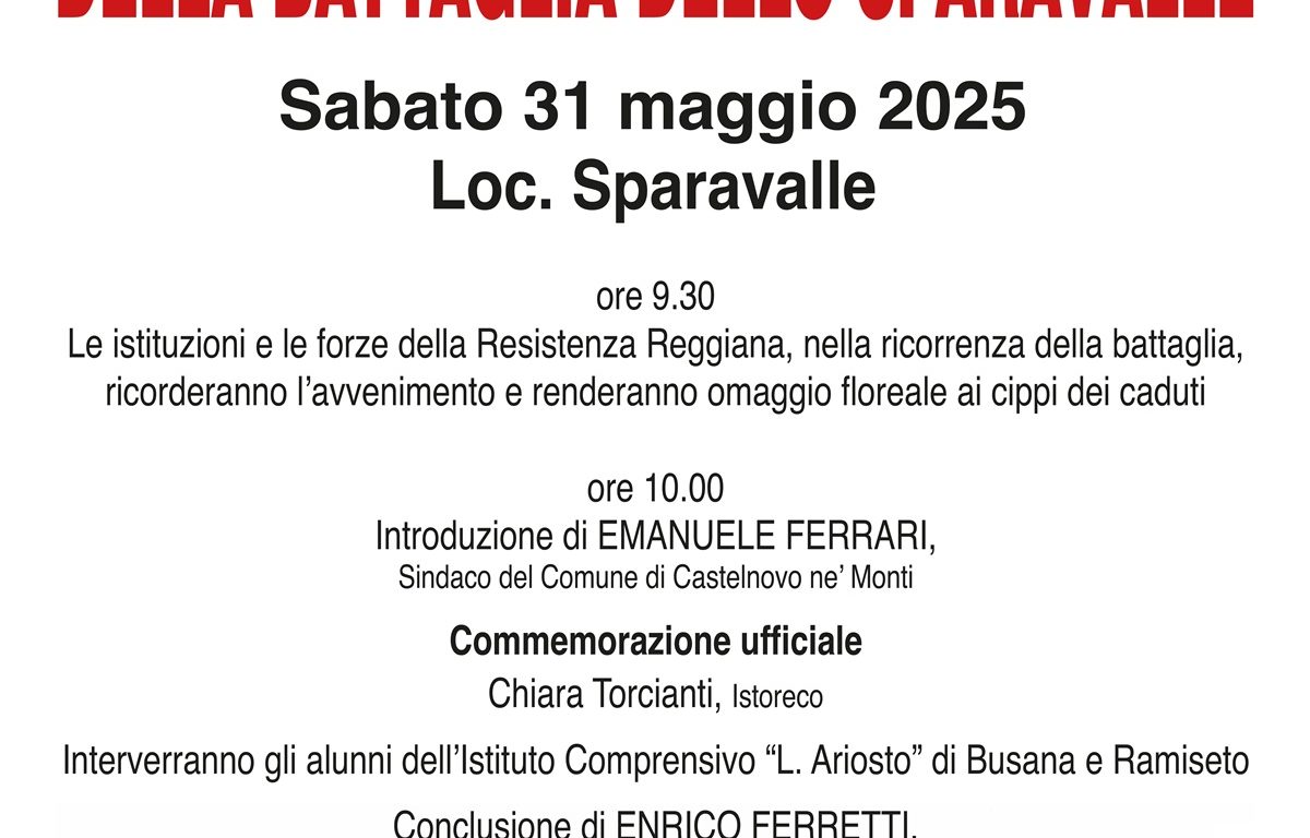 81° Anniversario della Battaglia dello Sparavalle